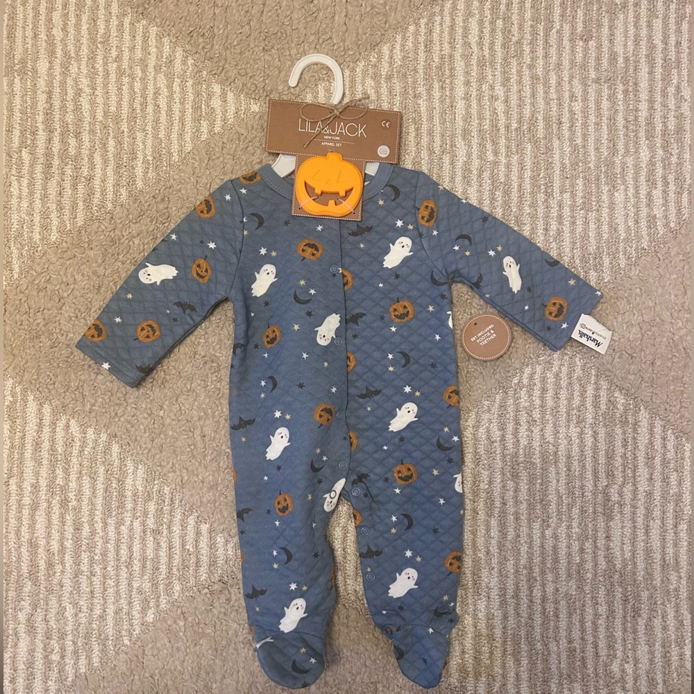 Blue Halloween Themed Kids One Piece